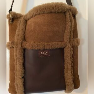 UGG Brown Shearling Shoulder Bag